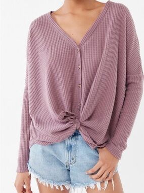 Out from Under Jojo Thermal Knit Top - Mauve